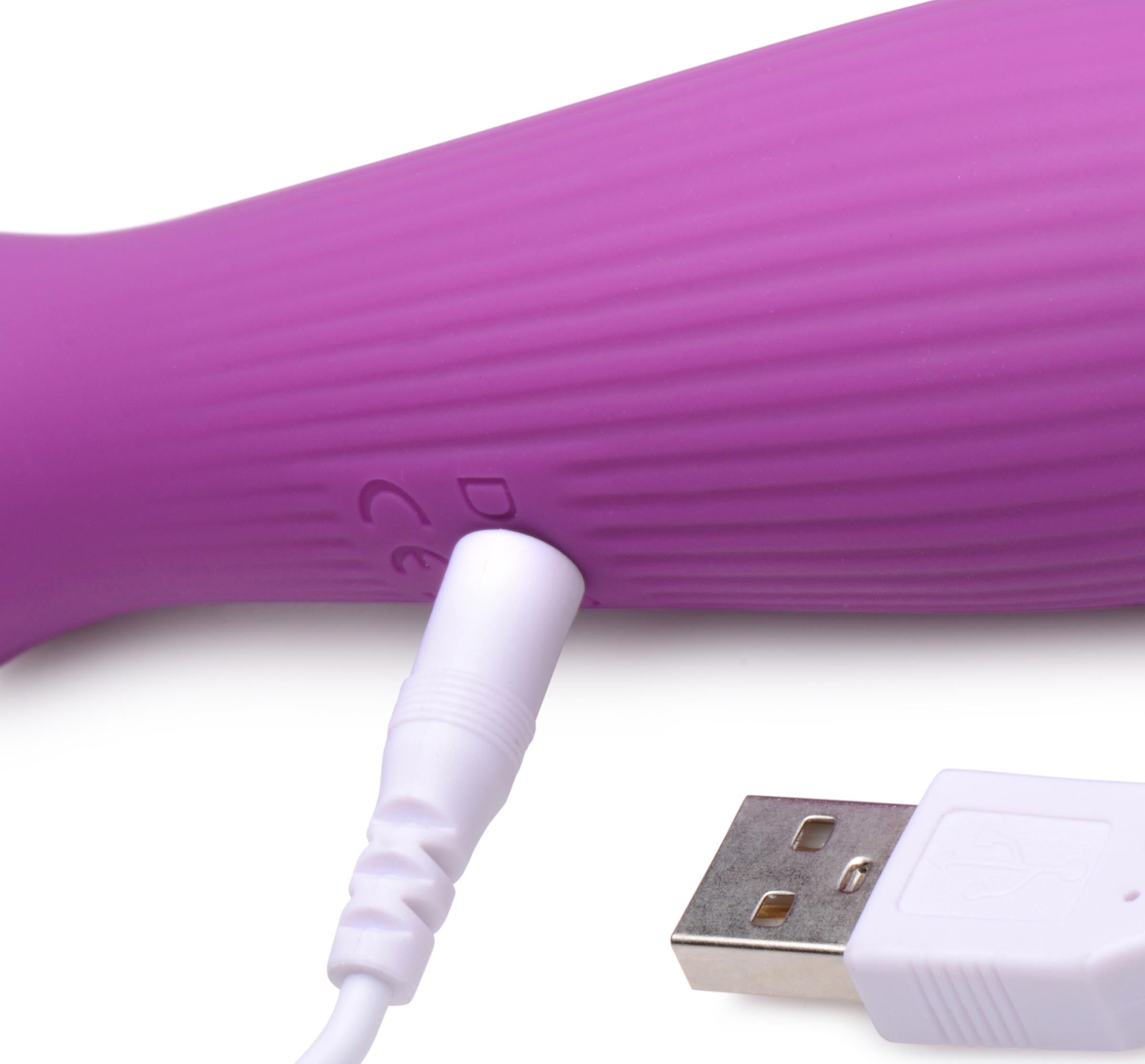 Gossip 10X Silicone Wand Massager - Violet Purple
