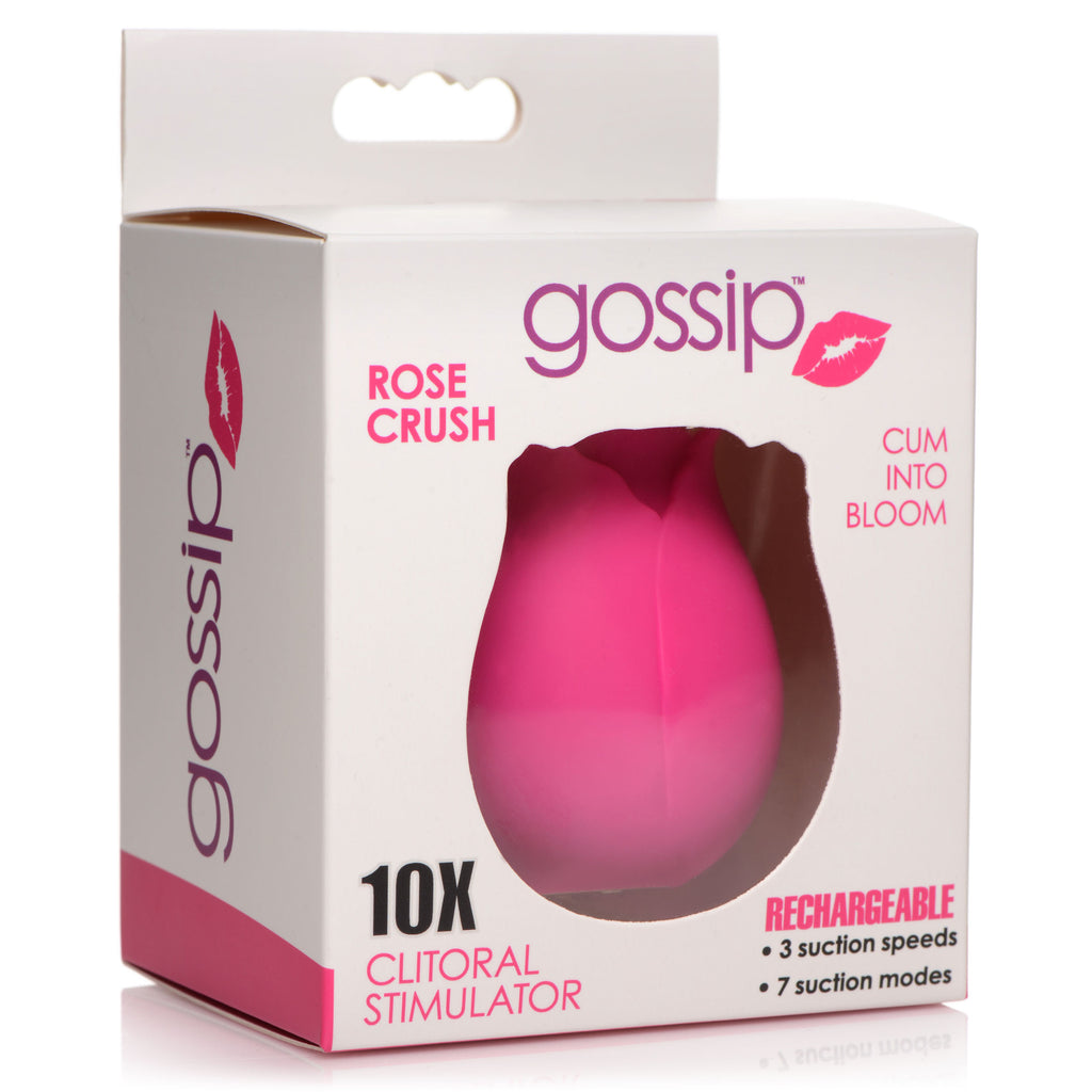Gossip 10X Rose Crush Silicone Clitoral Stimulator Pink