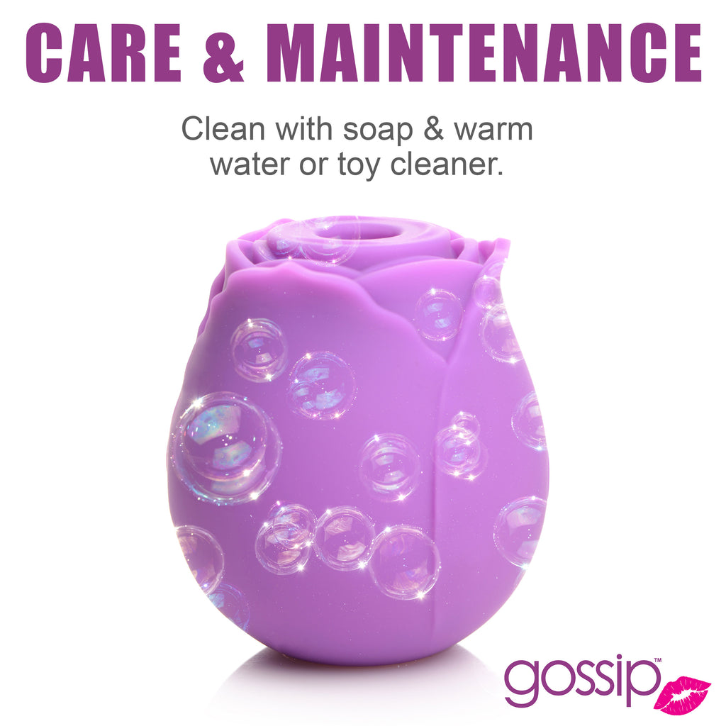 Gossip 10X Rose Flirt Silicone Clitoral Stimulator Purple