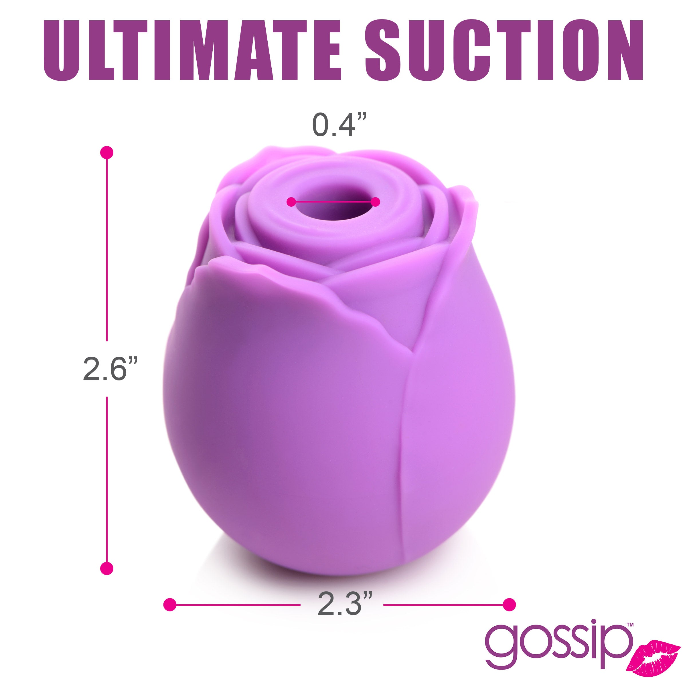 Gossip 10X Rose Flirt Silicone Clitoral Stimulator Purple