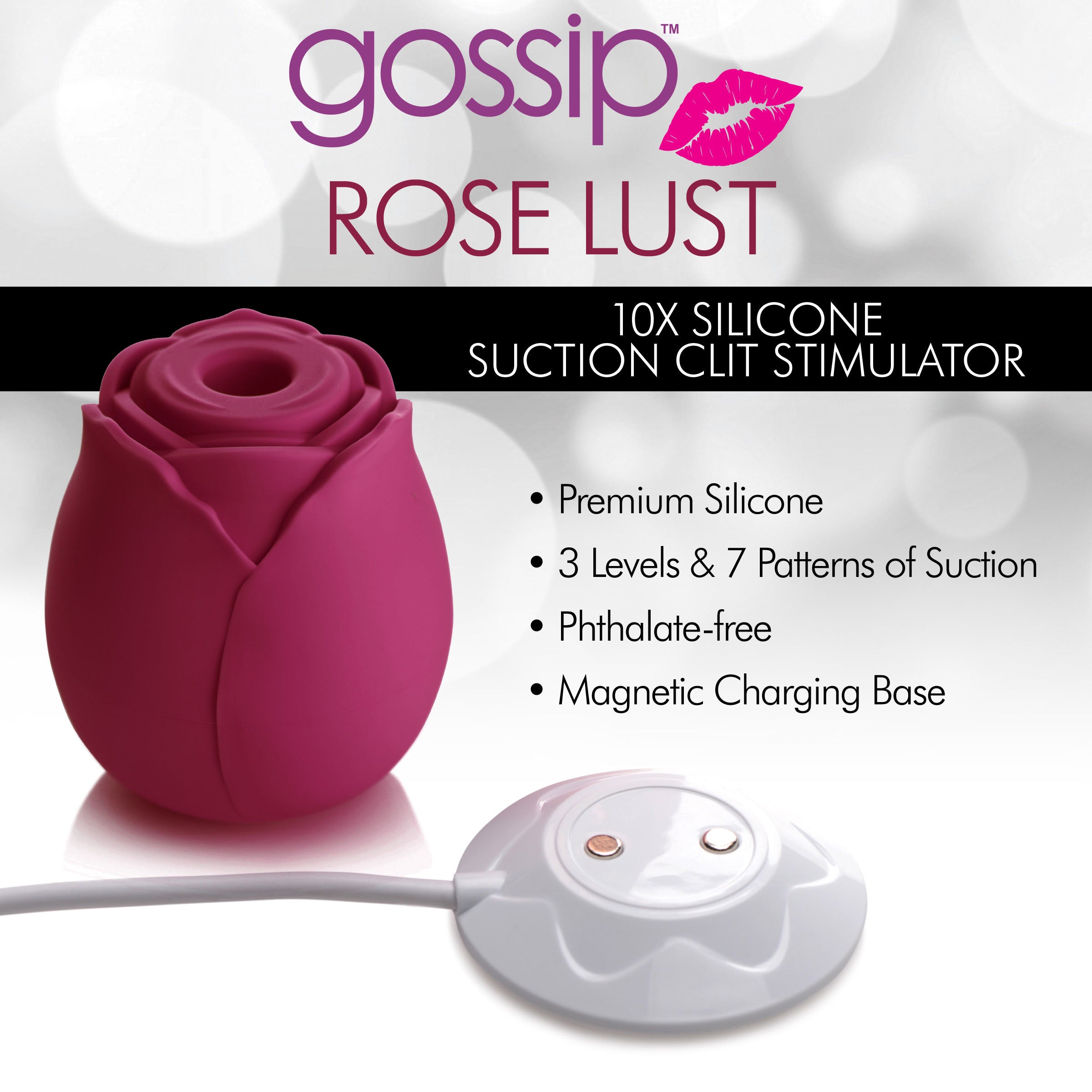 Gossip 10X Violet Rose Lust Clitoral Stimulator Purple