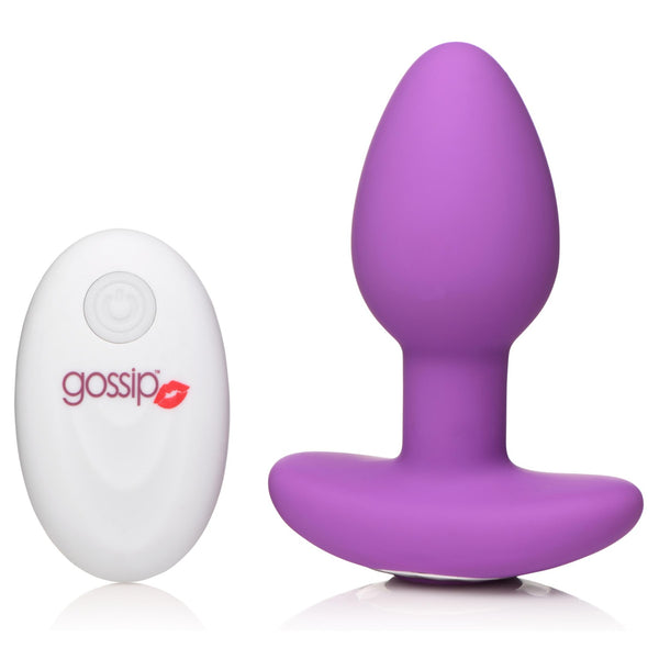 Curve Toys 10X Pop Rocker Vibrating Silicone Plug with Remote - Violet