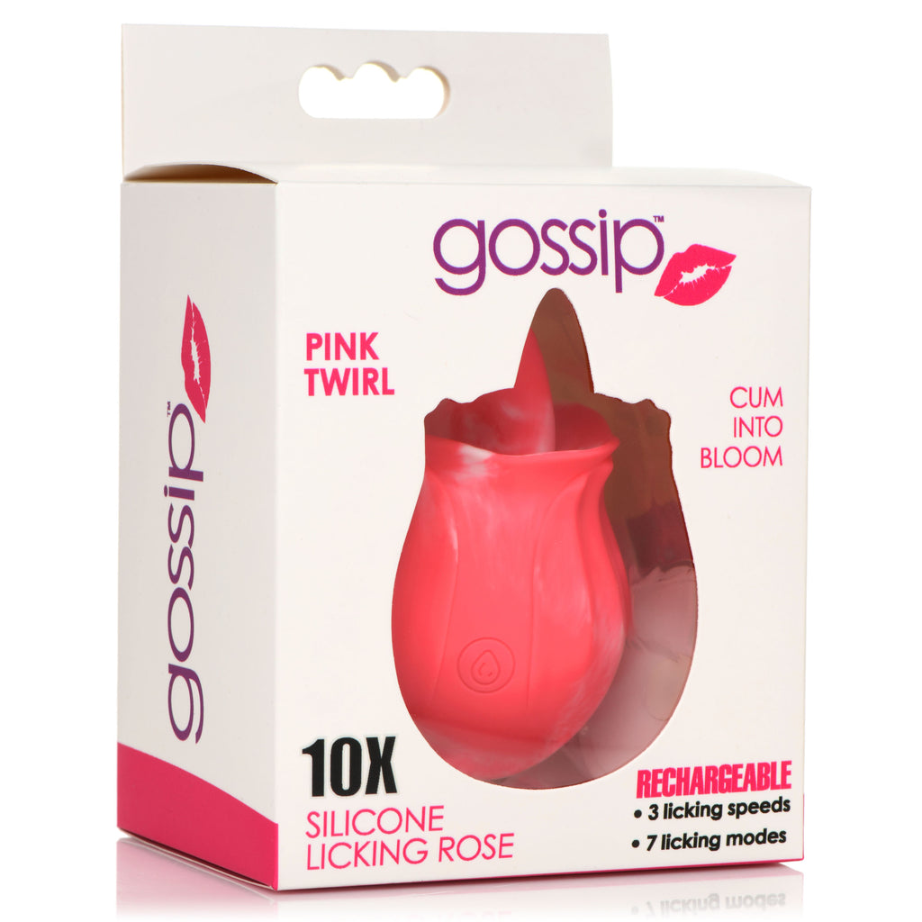 Gossip 10X Pink Twirl Silicone Licking Rose Pink