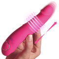 Gossip Blaster 7X Thrusting Silicone Vibrator - Pink Pink
