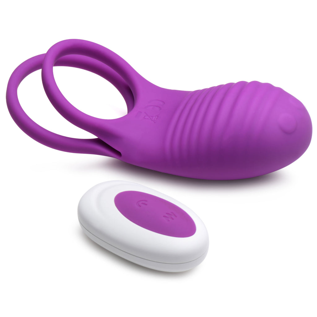 Gossip Love Loops 10X Silicone Cock Ring with Remote - Purple Purple