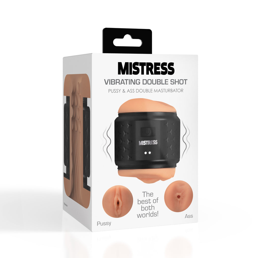 Mistress Vibrating Double Shot Mouth and Pussy Stroker Flesh
