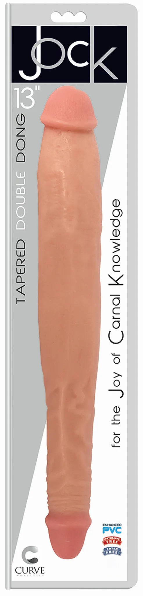 Jock JOCK 13 Inch Tapered Double Dong Flesh Flesh
