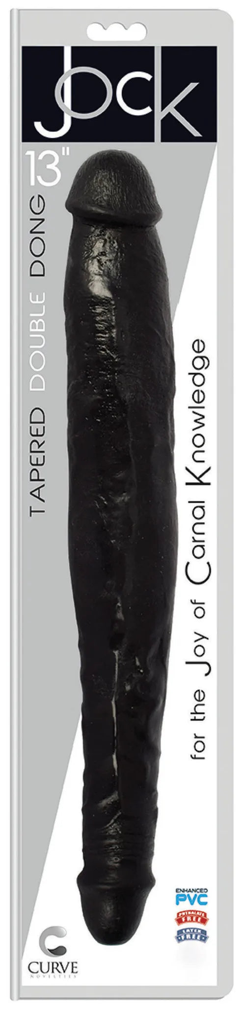 Jock JOCK 13 Inch Tapered Double Dong Black Black