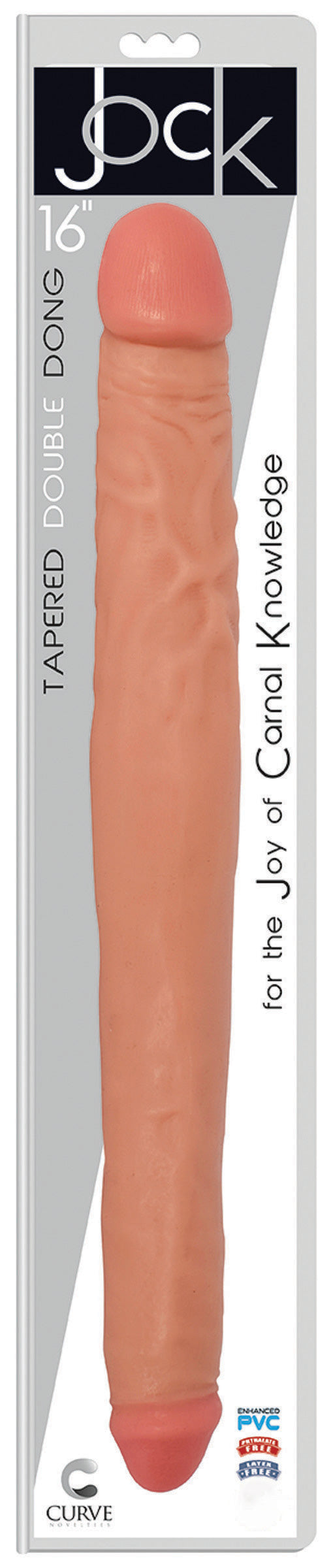 Jock JOCK 16 Inch Tapered Double Dong Flesh Flesh
