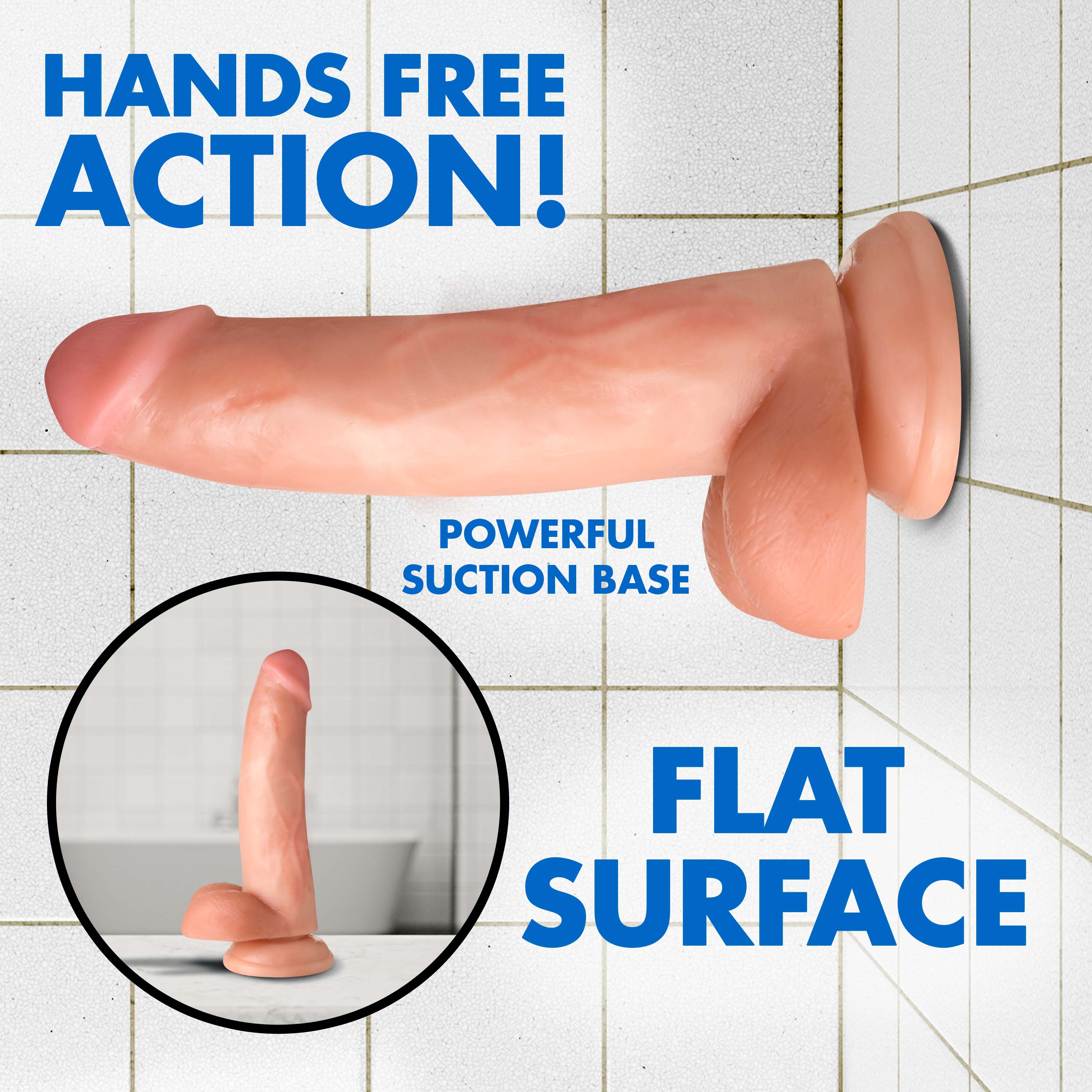 Jock JOCK 8 Inch Dong with Balls Flesh Flesh