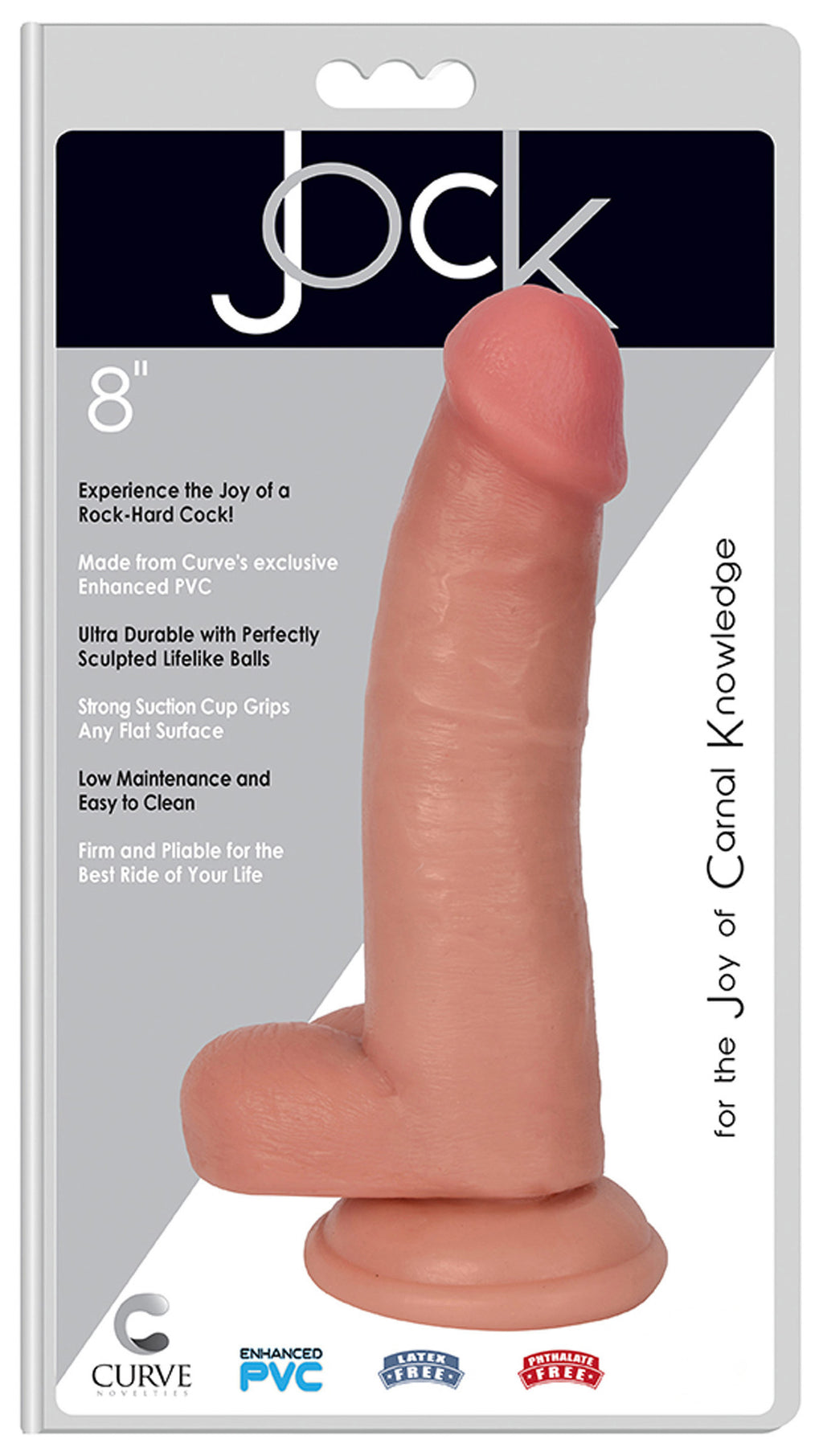 Jock JOCK 8 Inch Dong with Balls Flesh Flesh