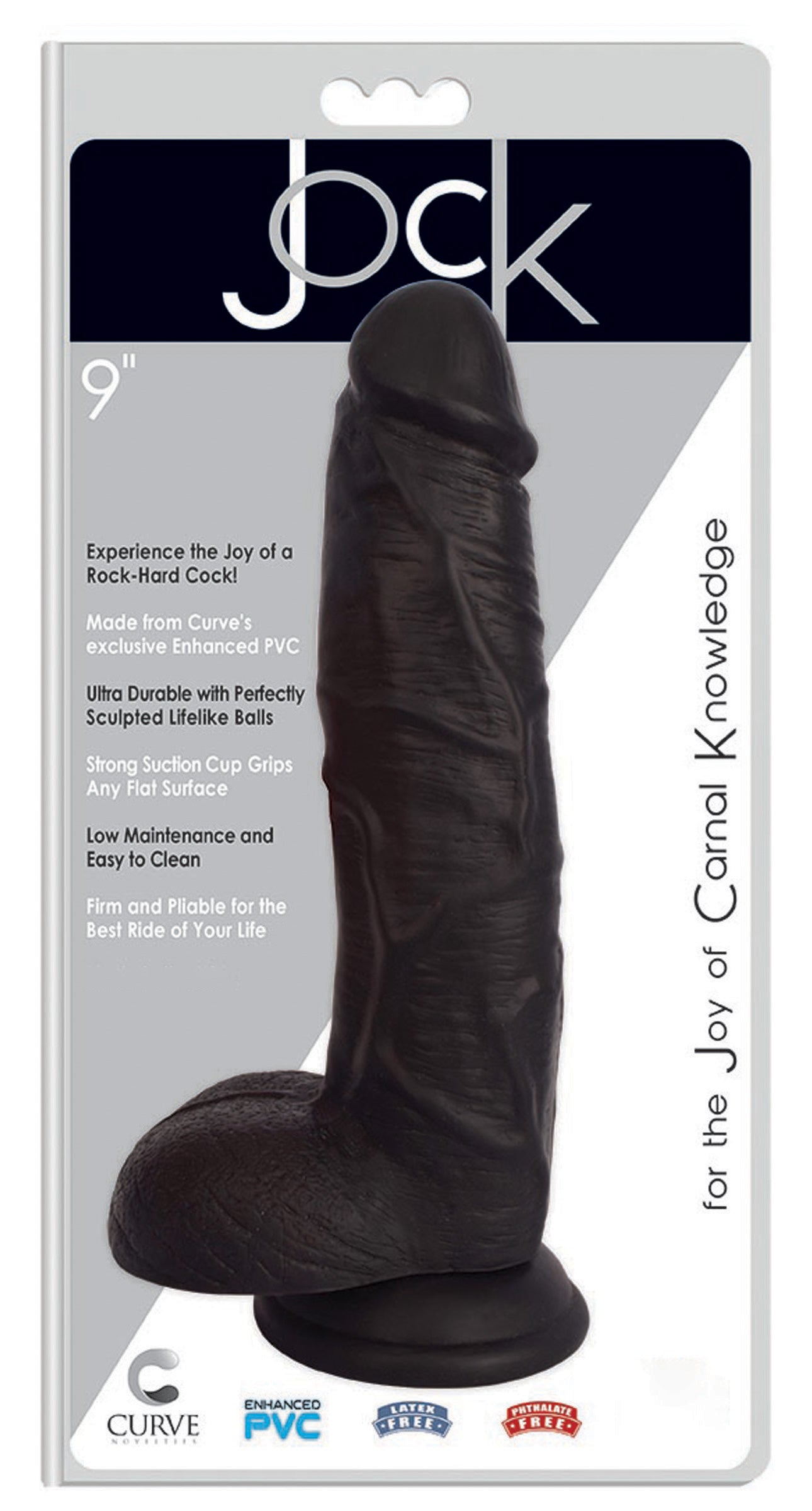 Jock JOCK 9 Inch Dong with Balls Black Black