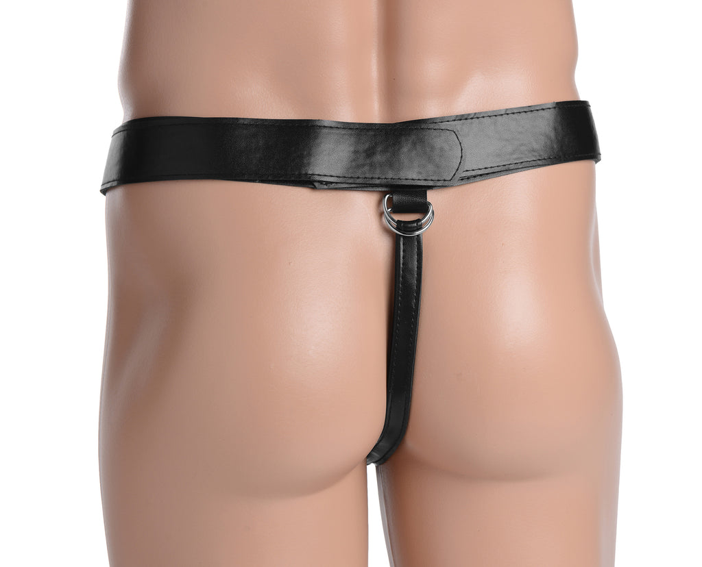 Jock Ryder Adjustable Wide Band Strap-On Harness Black