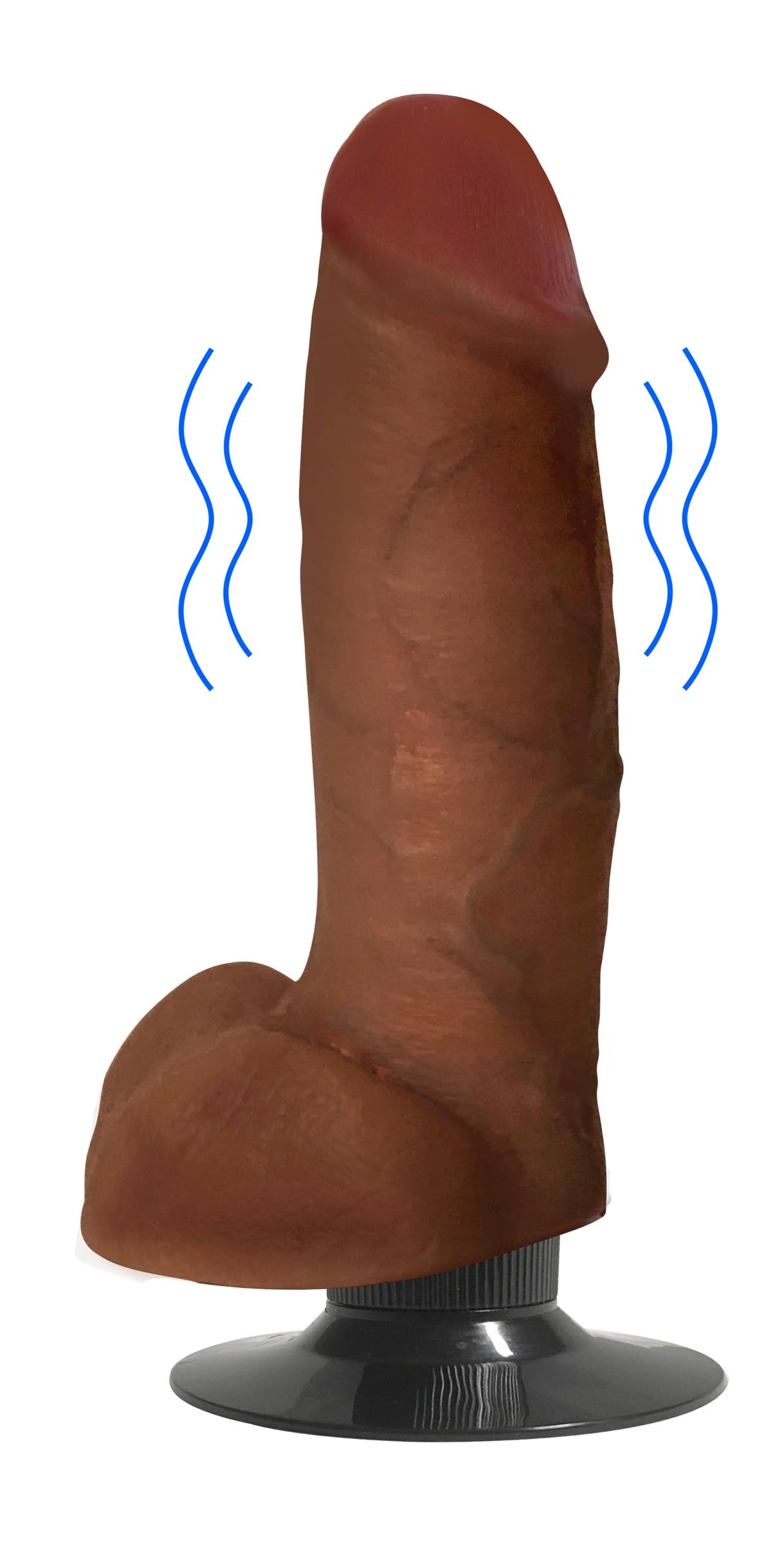 Jock Jock Medium Vibrating Dildo with Balls - 7 Inch Tan