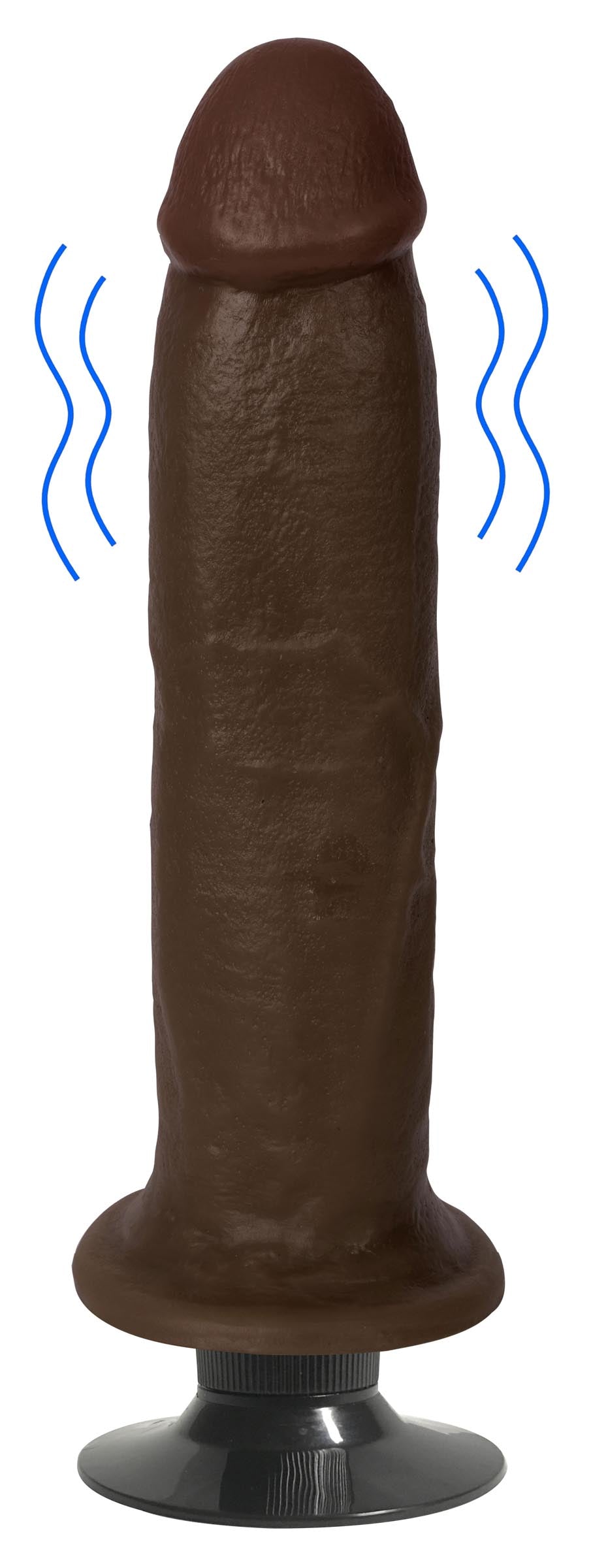Jock Jock Dark Vibrating Dildo - 8 Inch Brown