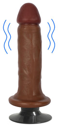 Jock Jock Medium Vibrating Dildo - 6 Inch Tan