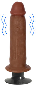 Jock Jock Medium Vibrating Dildo - 7 Inch Tan