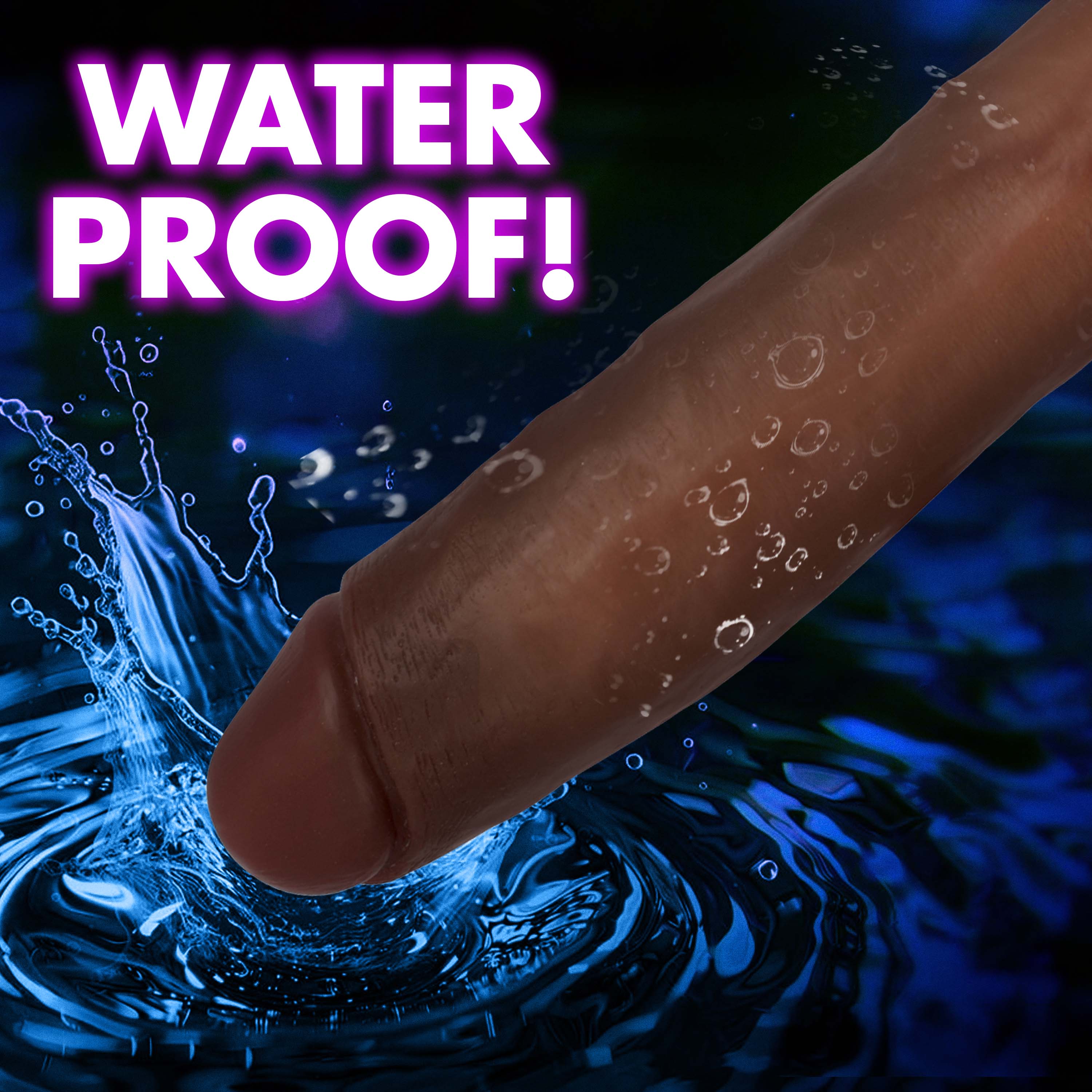 Jock Jock Dark Vibrating Dildo with Balls - 11 Inch Brown