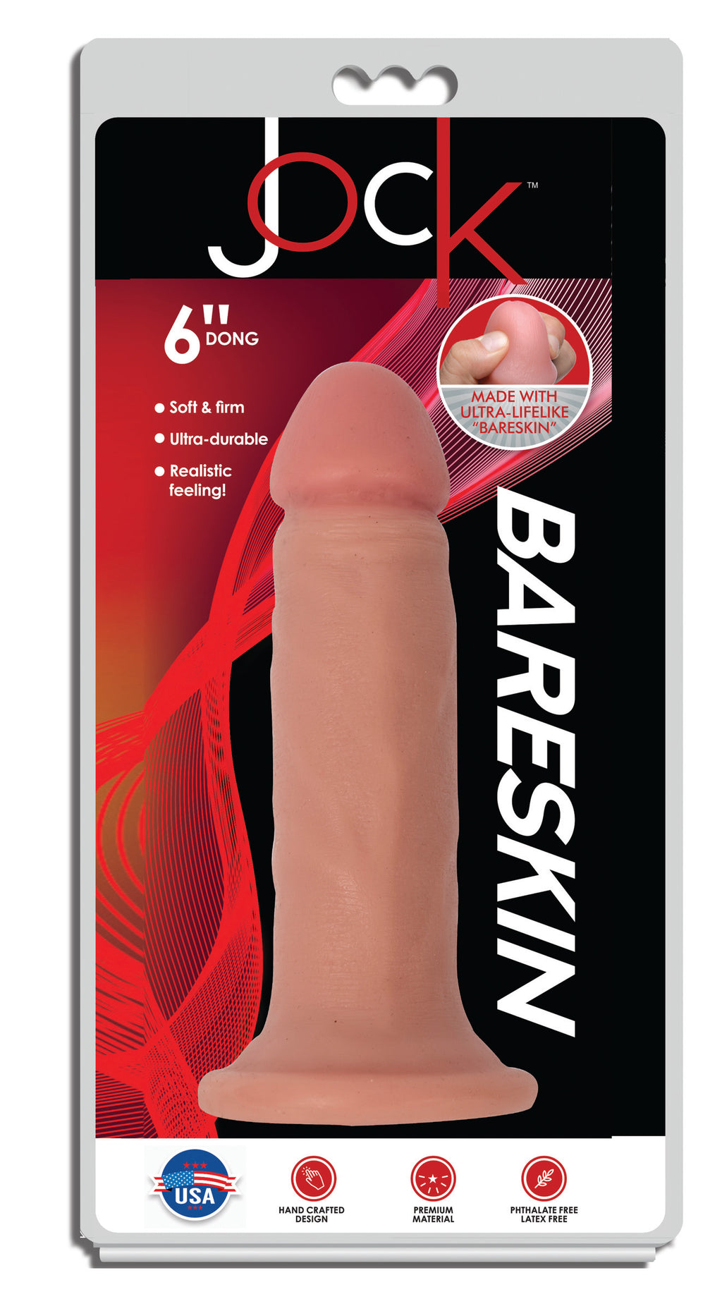 Jock Jock Light Bareskin Dildo - 6 Inch Flesh