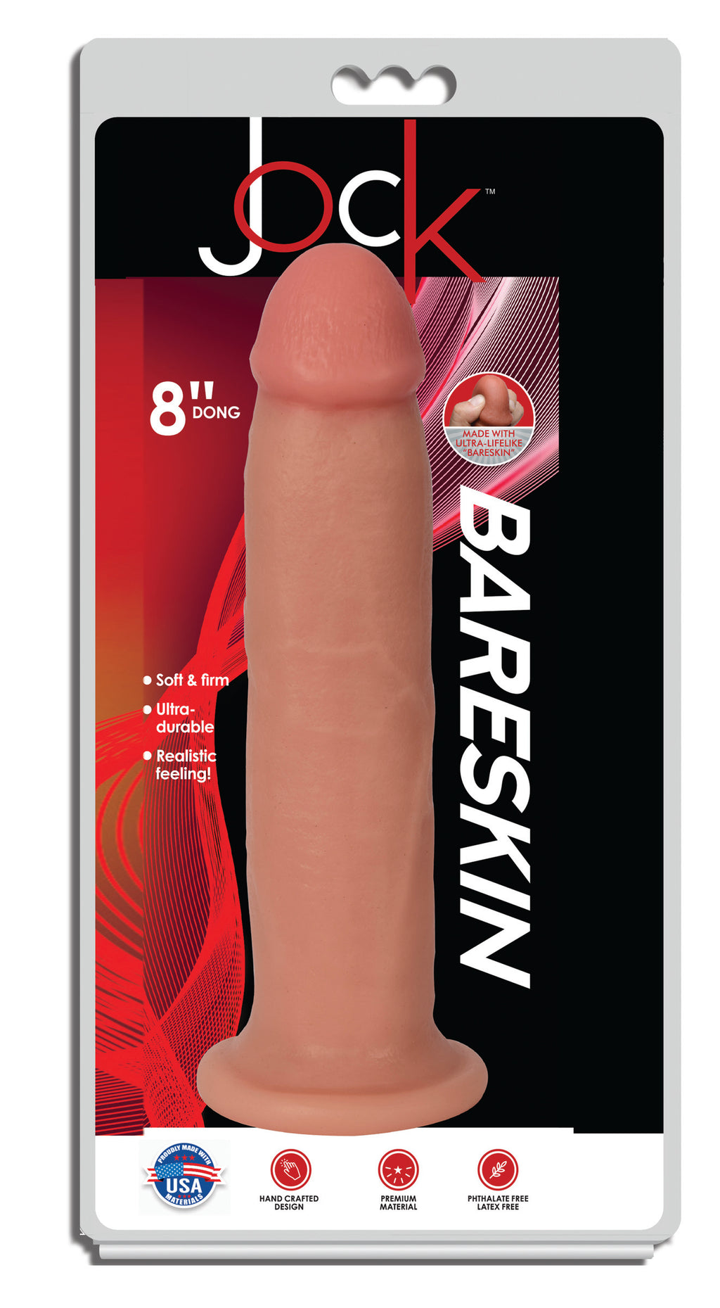 Jock Jock Light Bareskin Dildo - 9 Inch Flesh