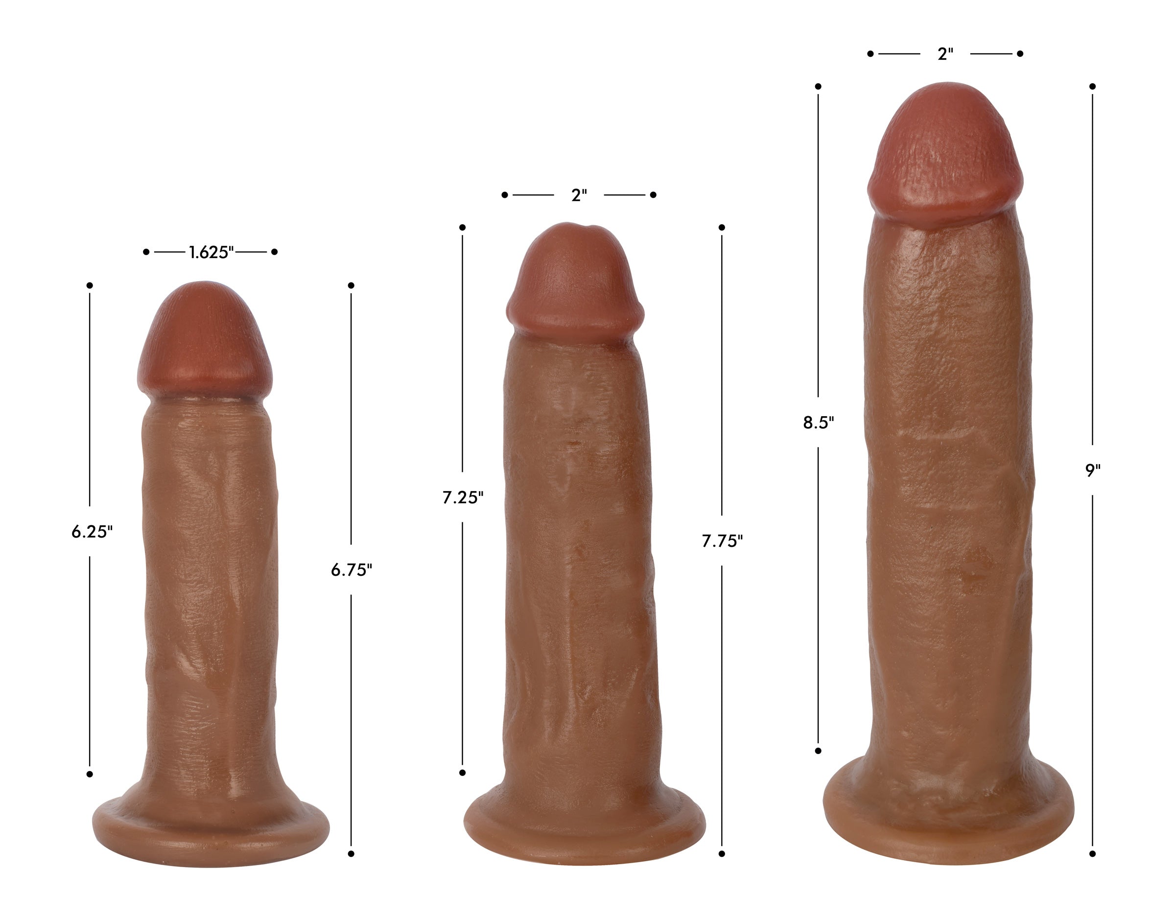 Jock Jock Dark Bareskin Dildo - 9 Inch Brown