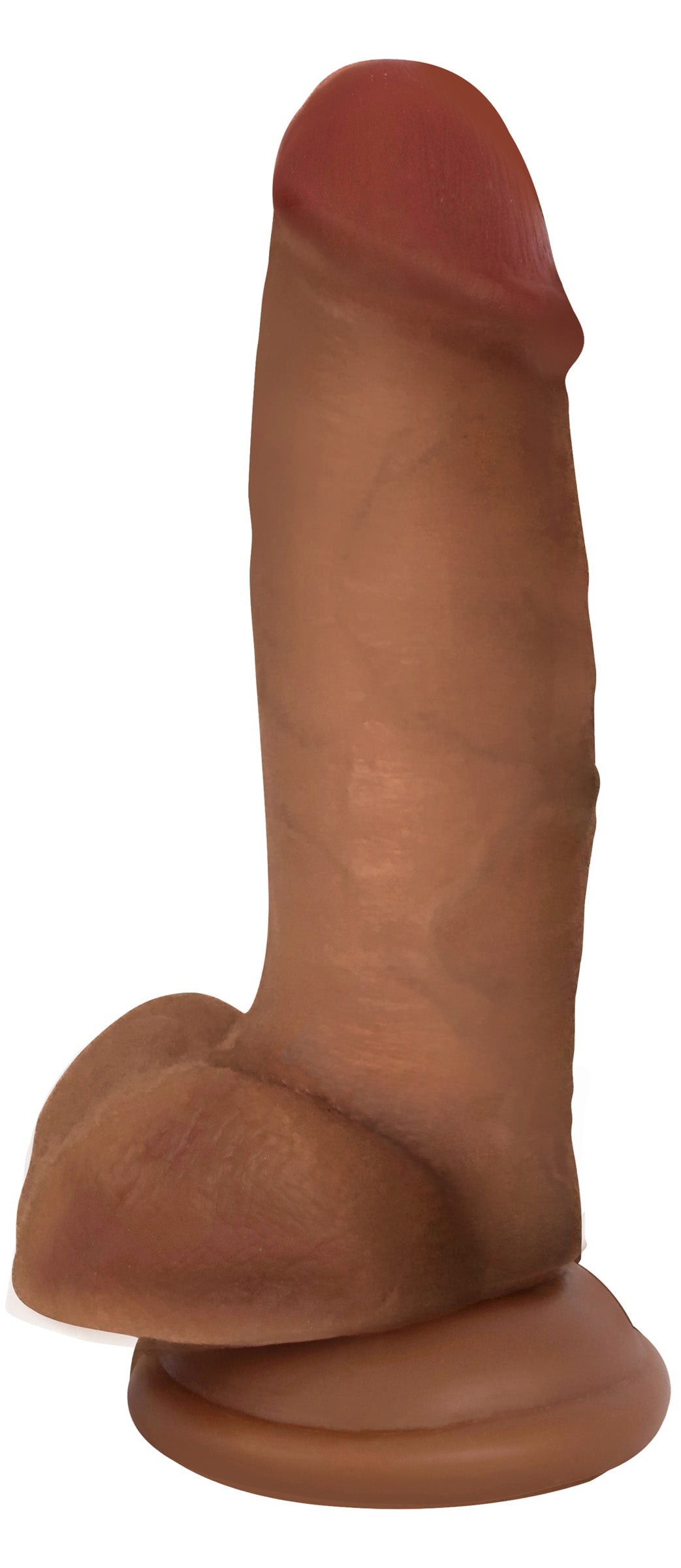 Jock Jock Dark Bareskin Dildo with Balls - 7 Inch Brown