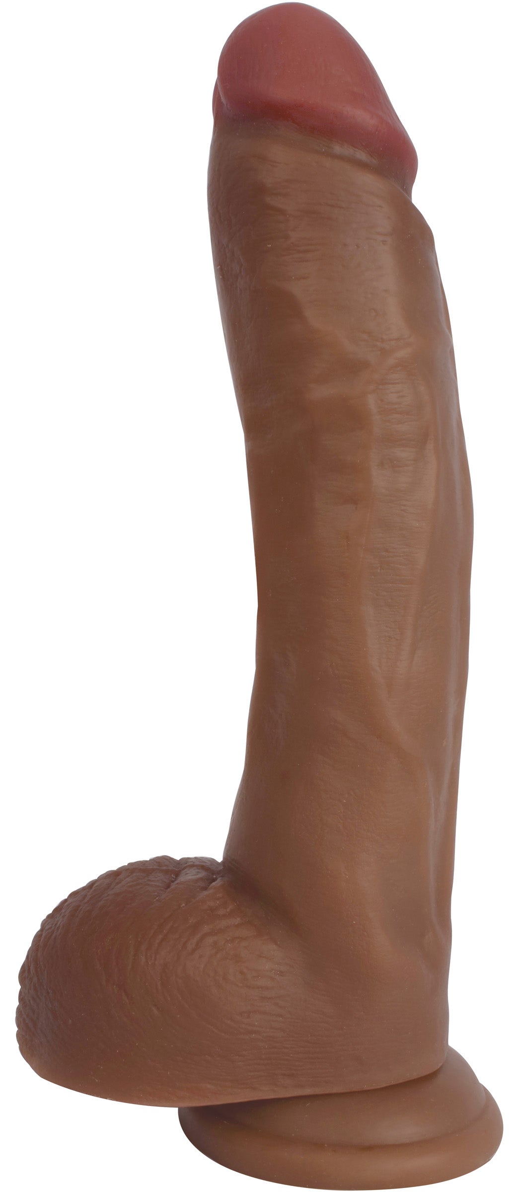 Jock Jock Dark Bareskin Dildo with Balls - 9 Inch Brown