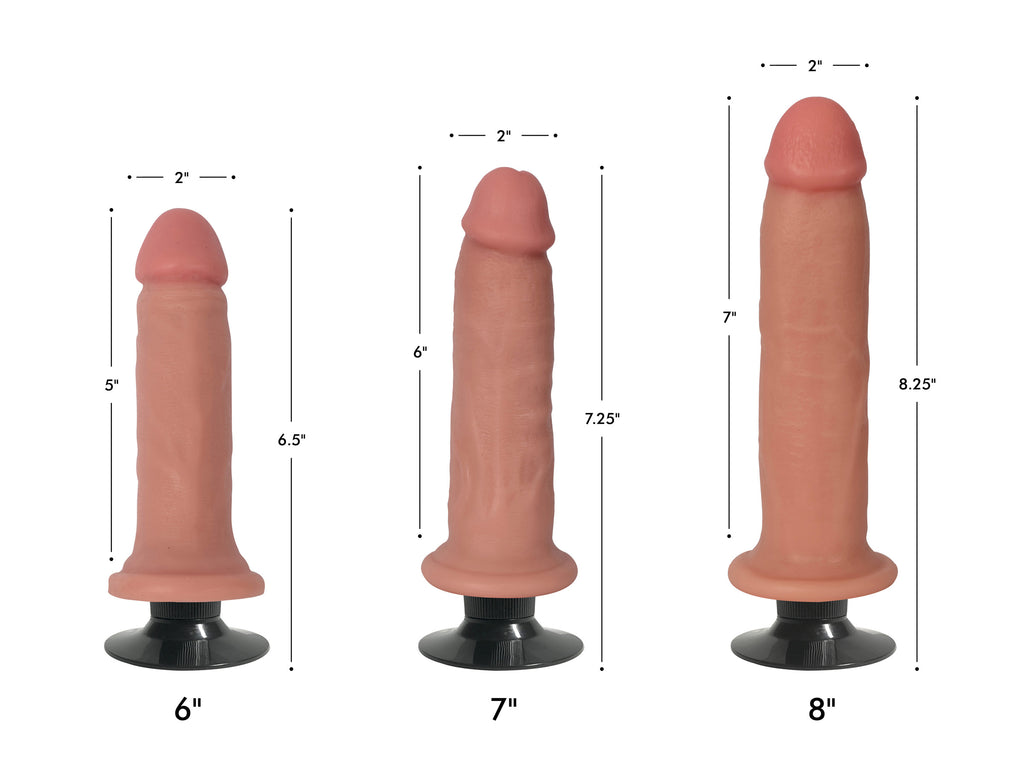 Jock Jock Light Bareskin Vibrating Dildo - 6 Inch Flesh