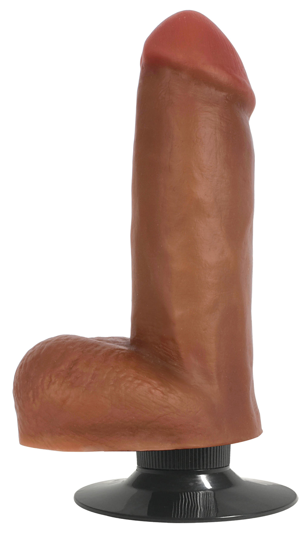 Jock Jock Dark Bareskin Vibrating Dildo with Balls - 6 Inch Brown