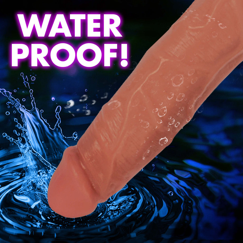 Jock Jock Light Bareskin Vibrating Dildo with Balls - 9 Inch Flesh