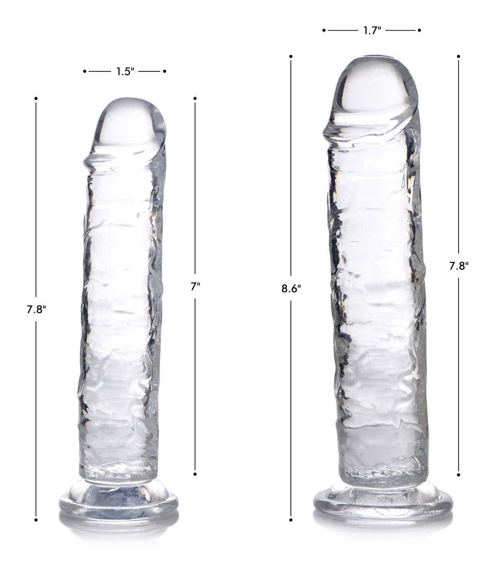 Jock Jock C-Thru Dildo - 8 Inch Clear