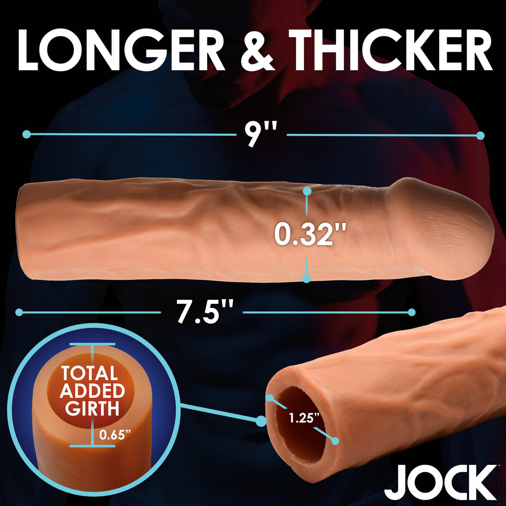 Jock Extra Long 1.5 Inch Penis Extension - Medium Tan