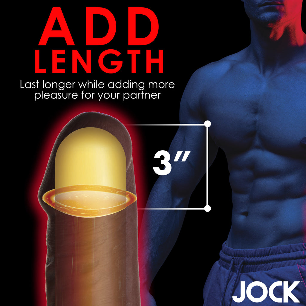 Jock Extra Long 3 Inch Penis Extension - Dark Brown