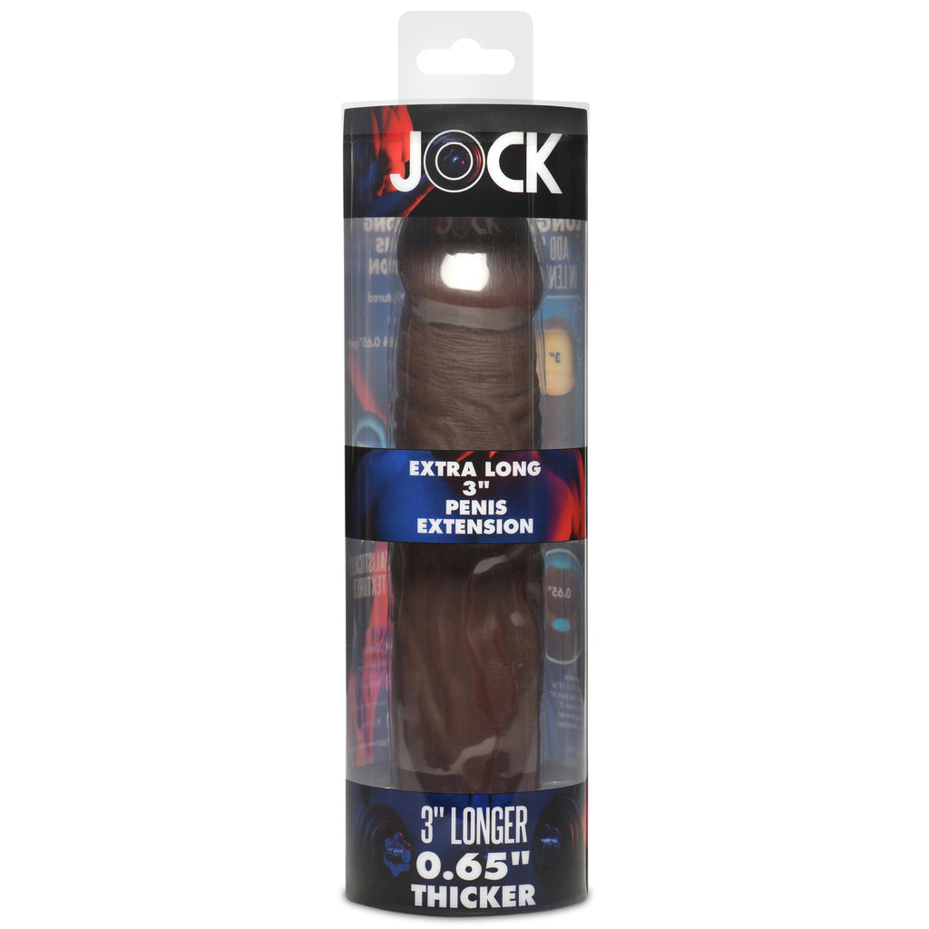 Jock Extra Long 3 Inch Penis Extension - Dark Brown