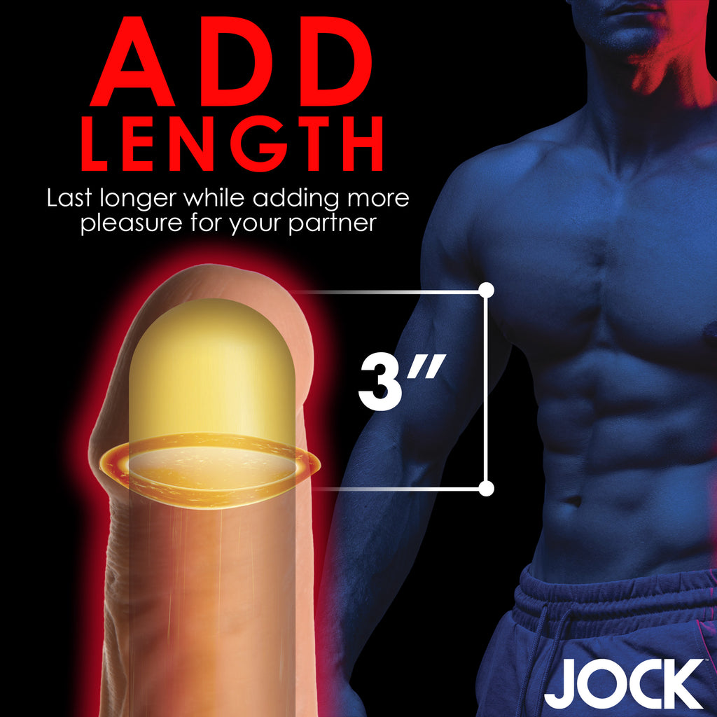 Jock Extra Long 3 Inch Penis Extension - Medium Tan