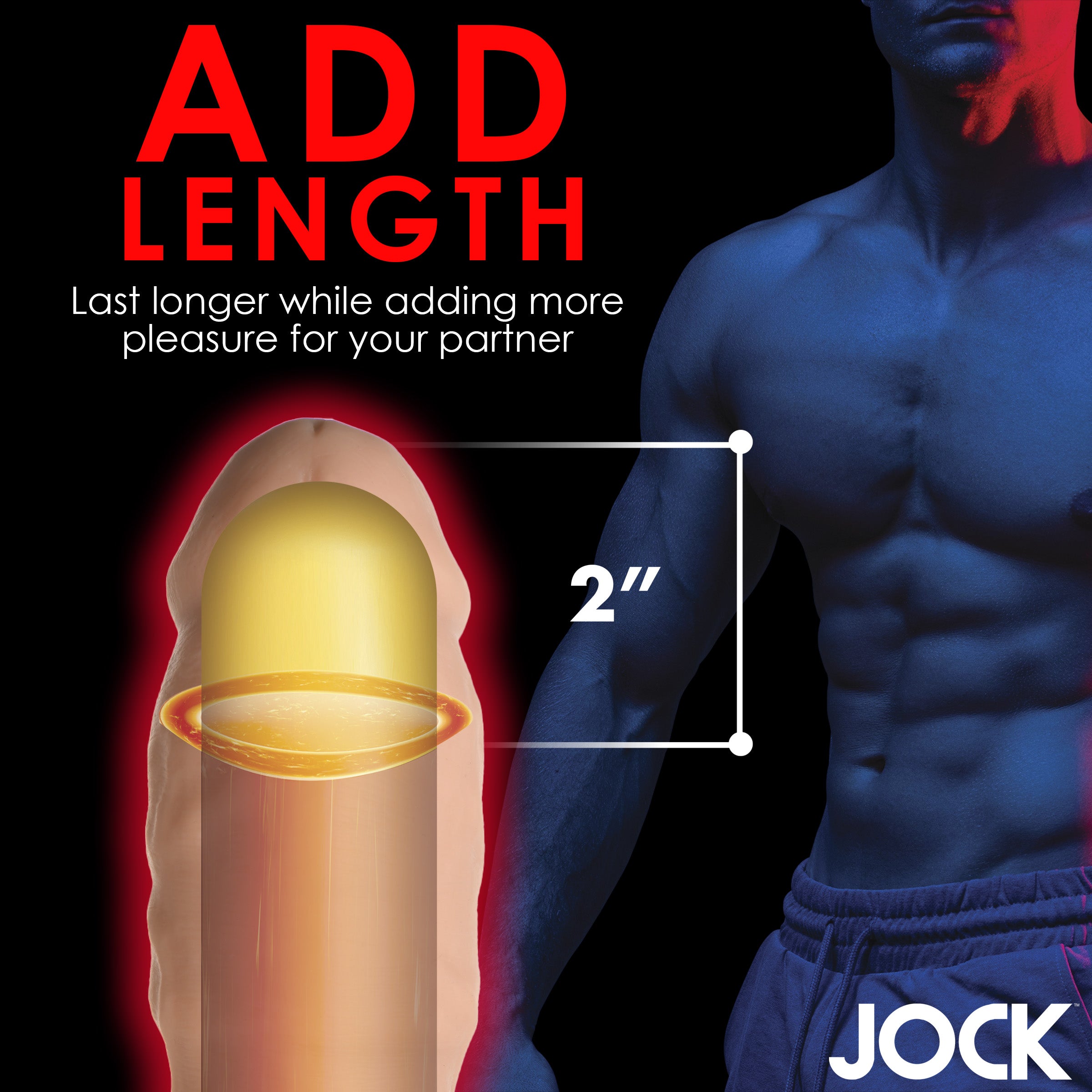 Jock Extra Thick 2 Inch Penis Extension - Light Flesh