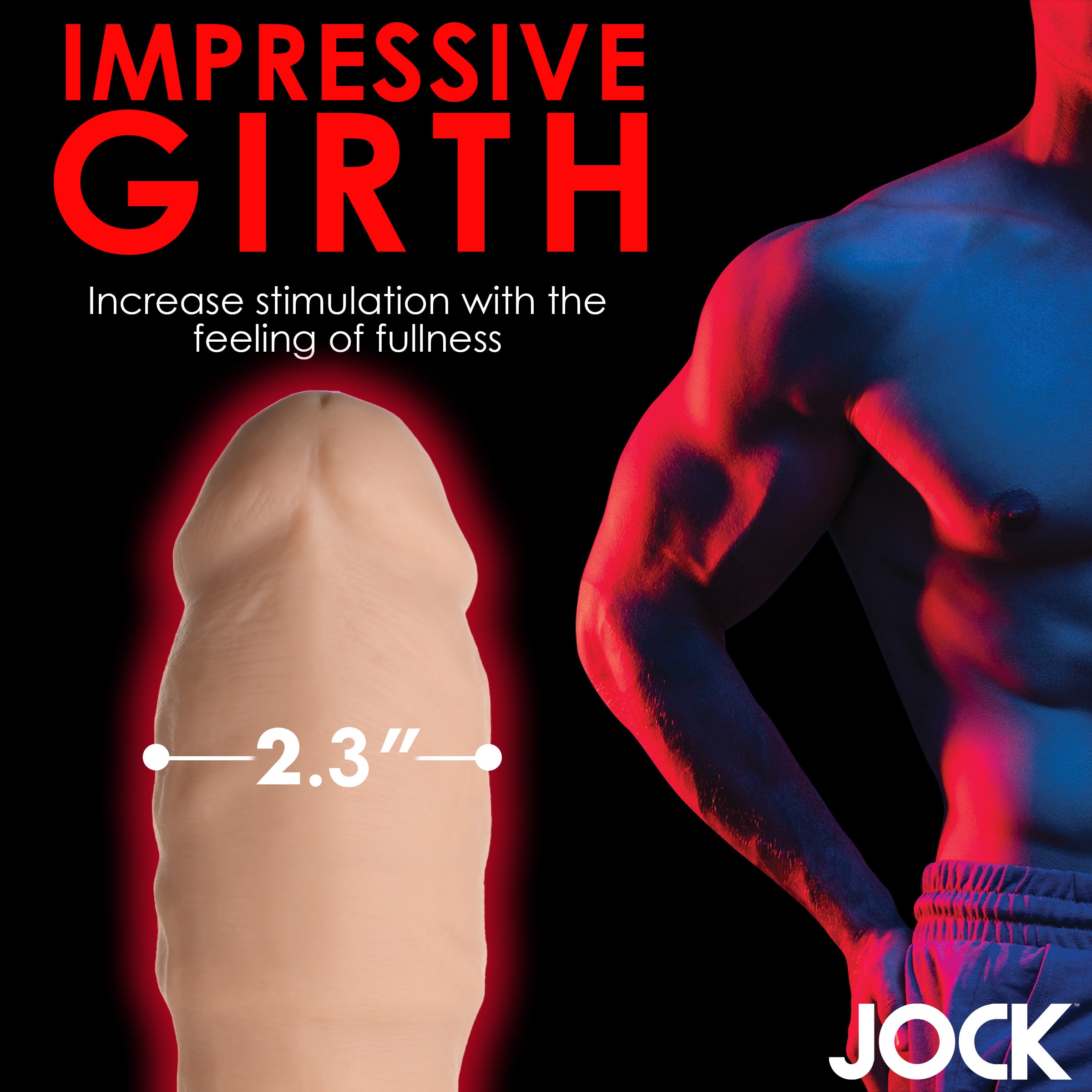 Jock Extra Thick 2 Inch Penis Extension - Light Flesh