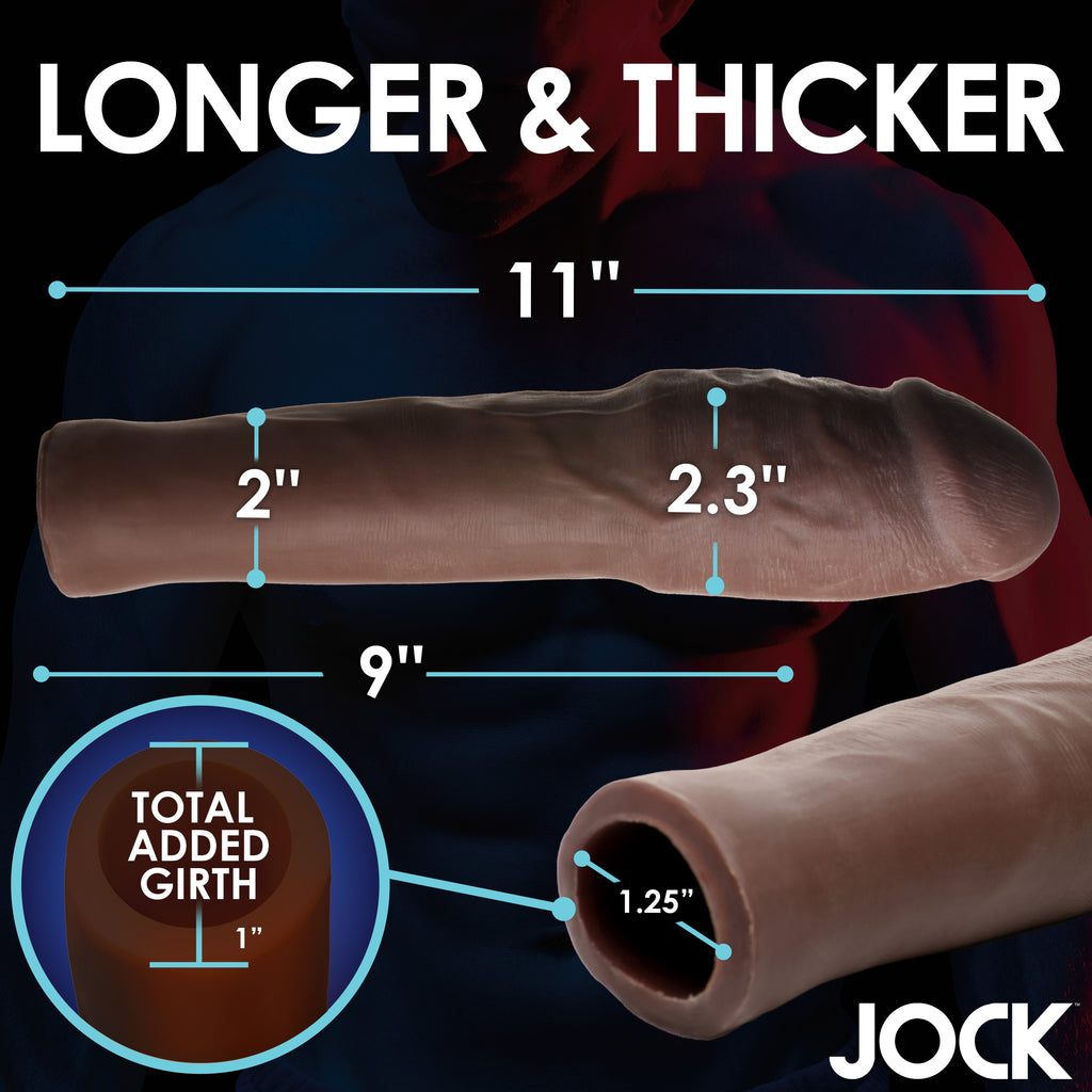 Jock Extra Thick 2 Inch Penis Extension - Dark Brown
