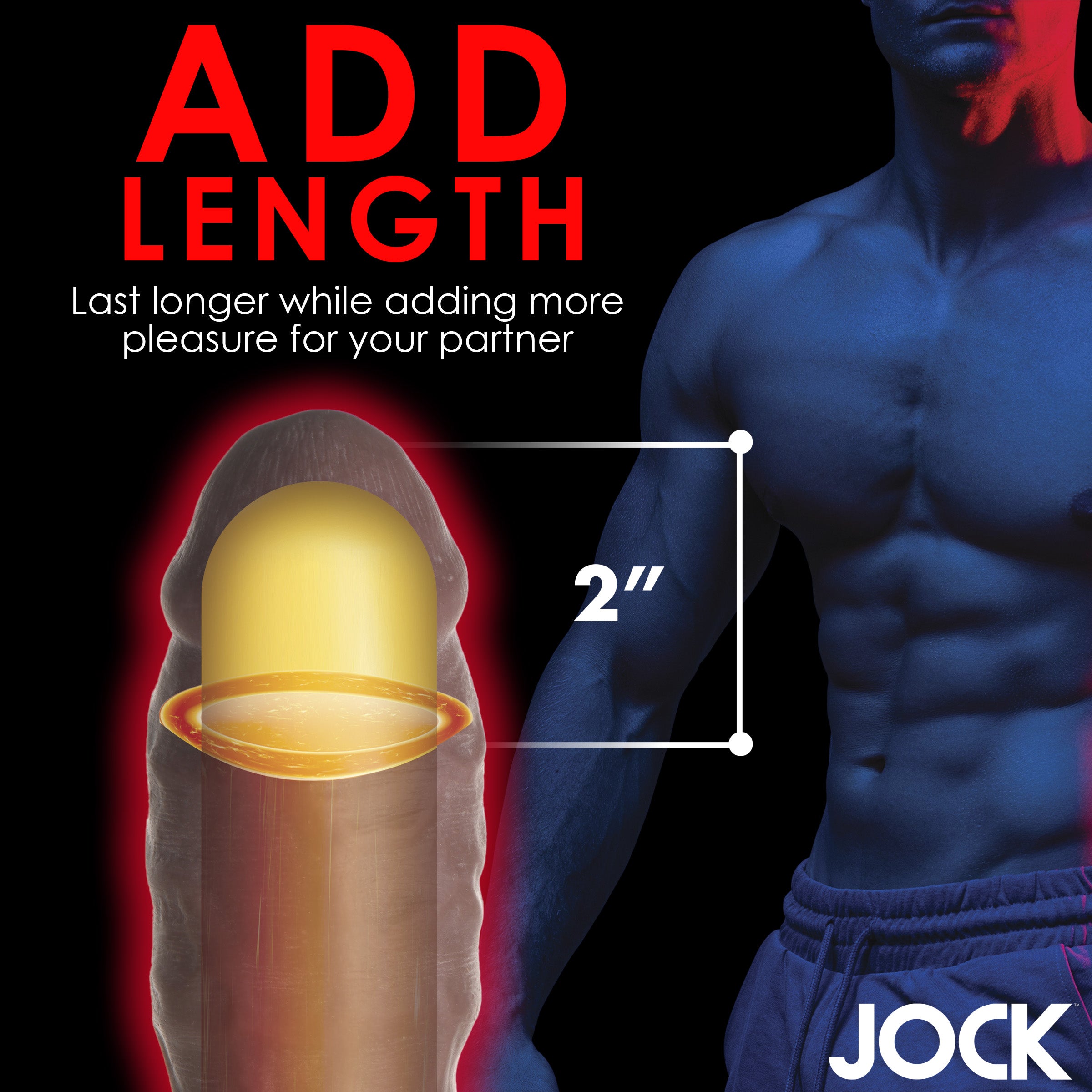 Jock Extra Thick 2 Inch Penis Extension - Dark Brown