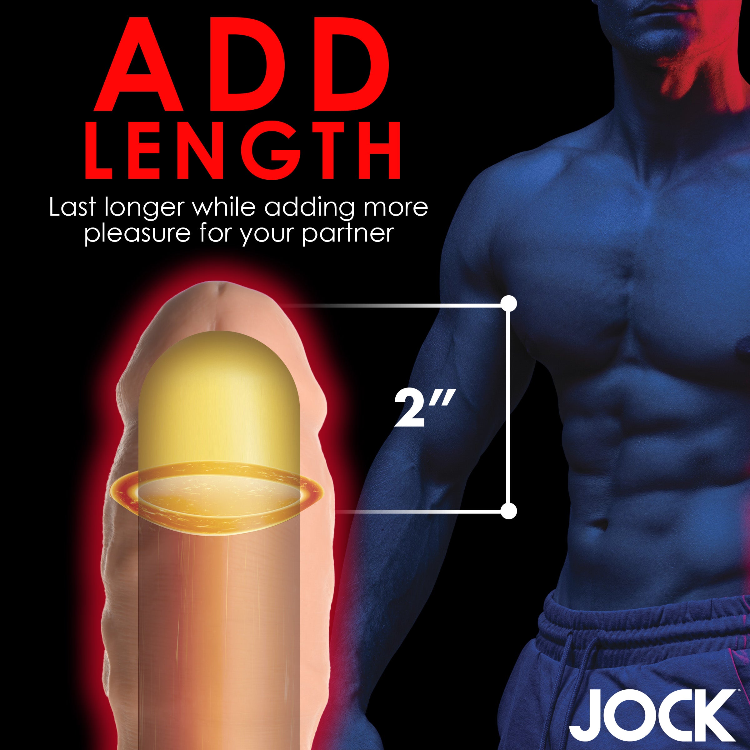 Jock Extra Thick 2 Inch Penis Extension - Medium Tan