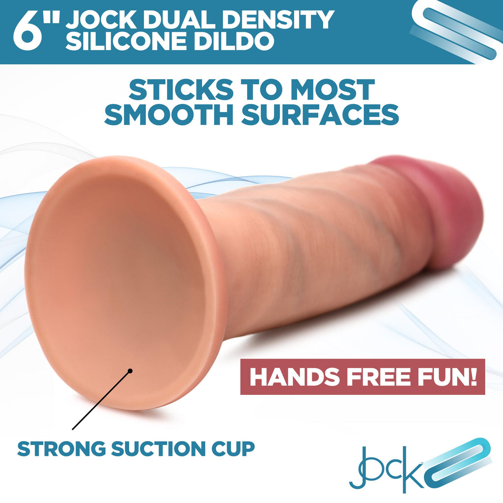 Jock Ultra Realistic Dual Density Silicone Dildo - 6 Inch Flesh