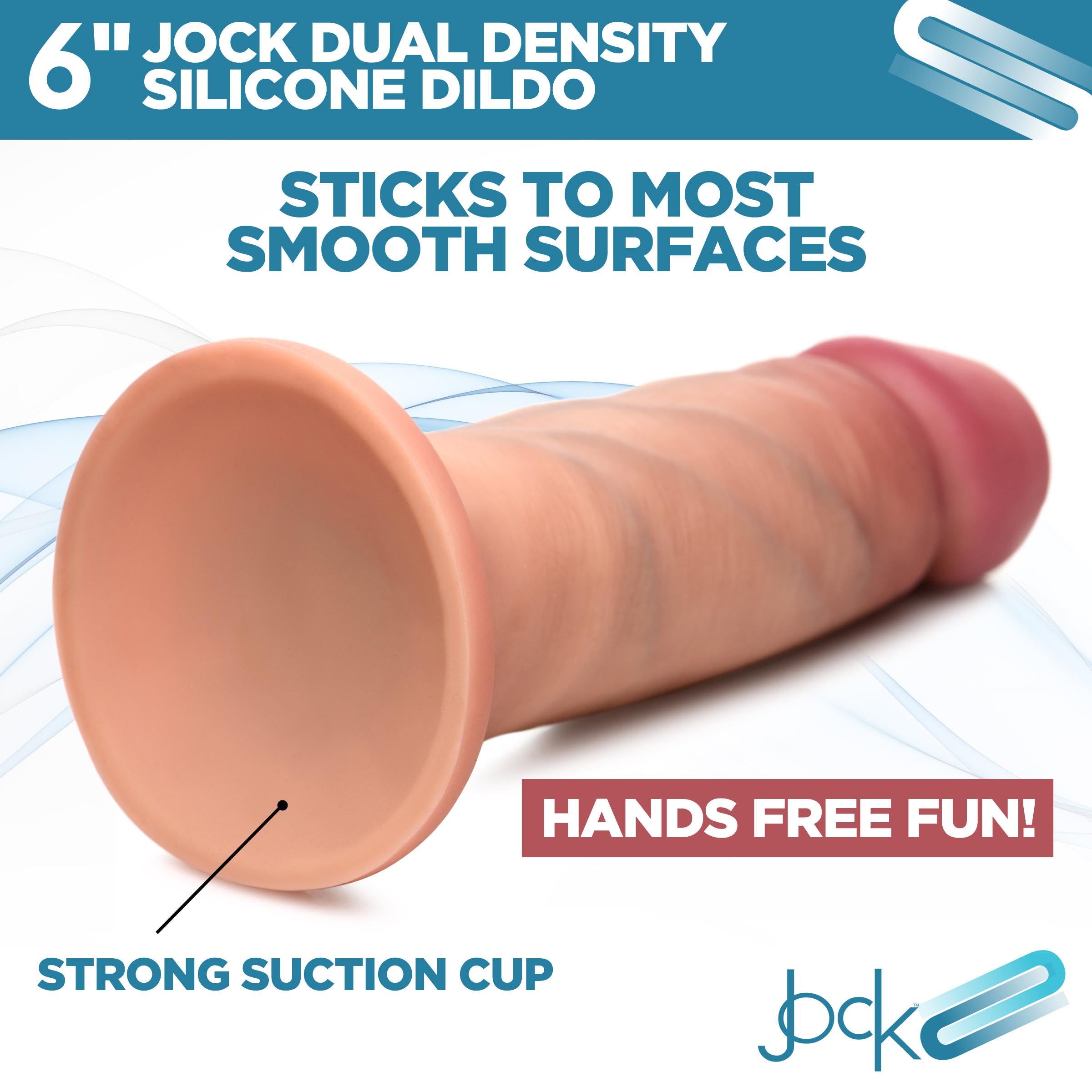 Jock Ultra Realistic Dual Density Silicone Dildo - 6 Inch Flesh