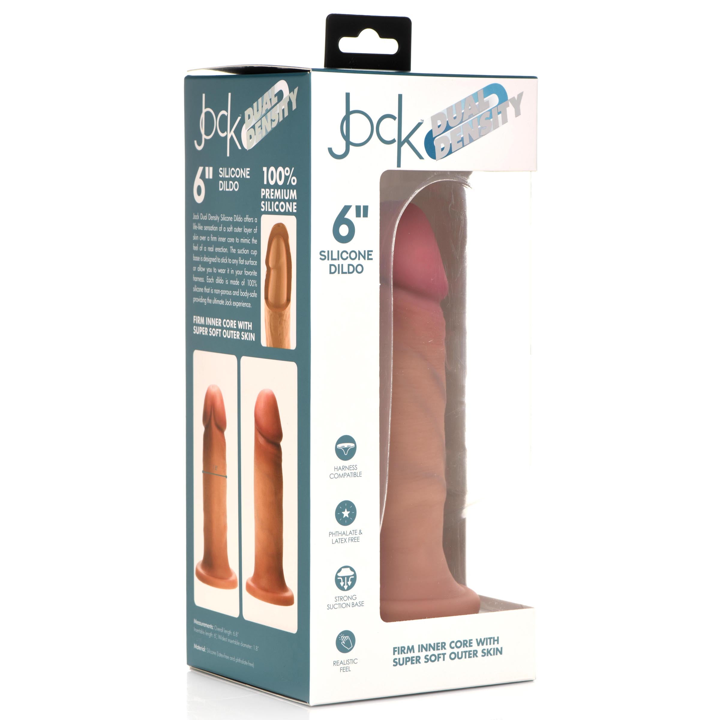 Jock Ultra Realistic Dual Density Silicone Dildo - 6 Inch Flesh