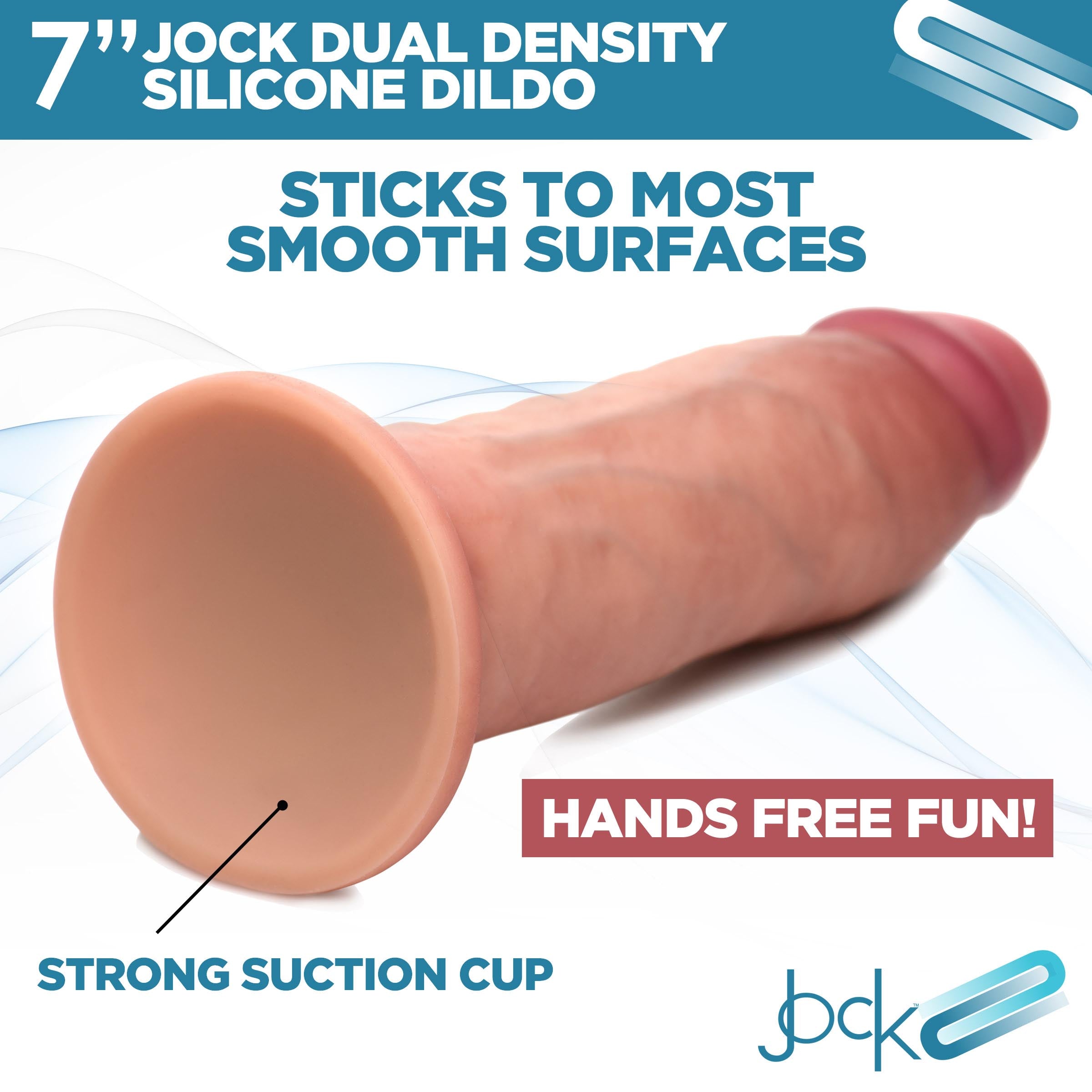 Jock Ultra Realistic Dual Density Silicone Dildo - 7 Inch Flesh