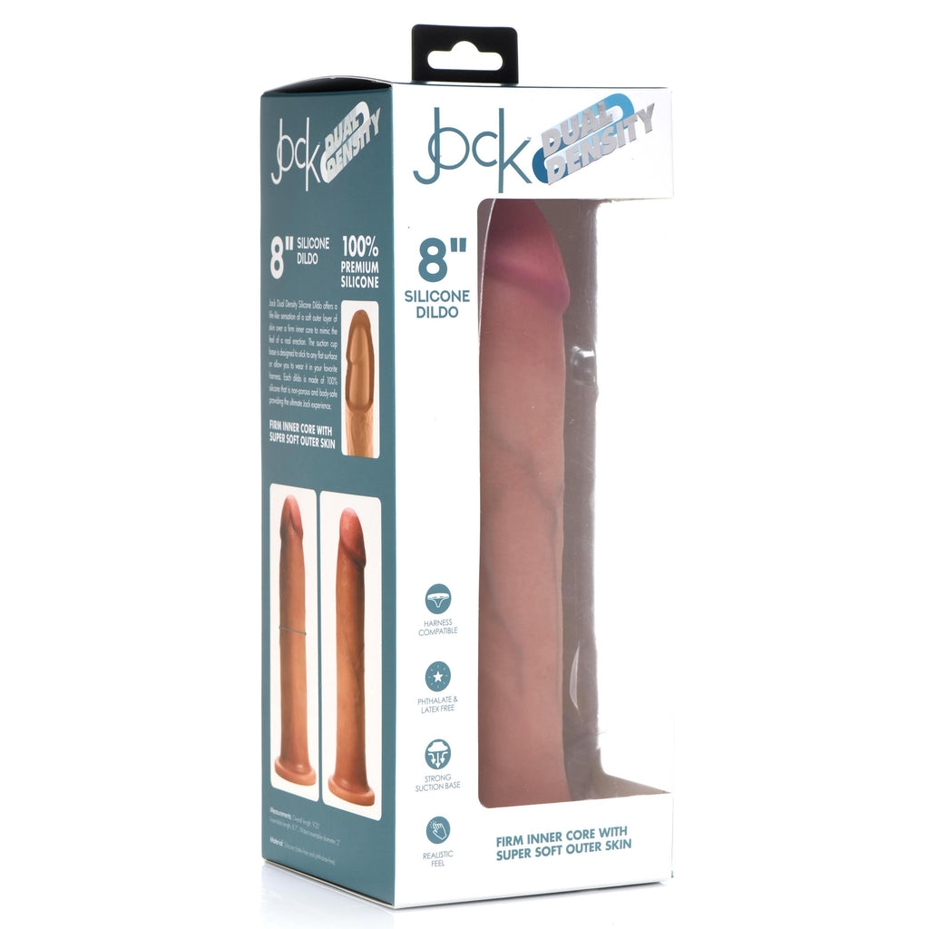 Jock Ultra Realistic Dual Density Silicone Dildo - 8 Inch Flesh