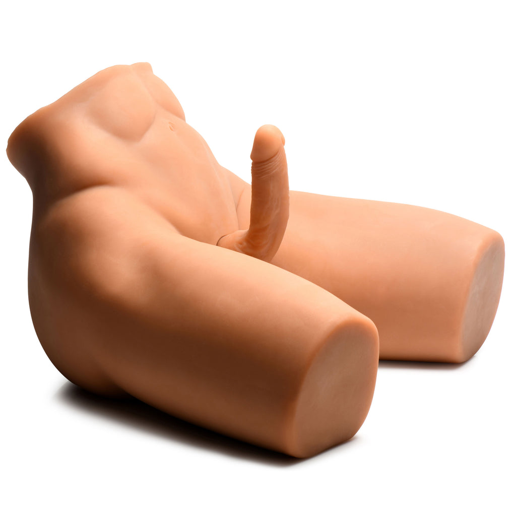Jock Poseable Torso with Thrusting Dildo Flesh