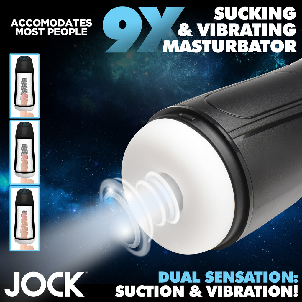 Jock 9X Sucking and Vibrating Masturbator Black