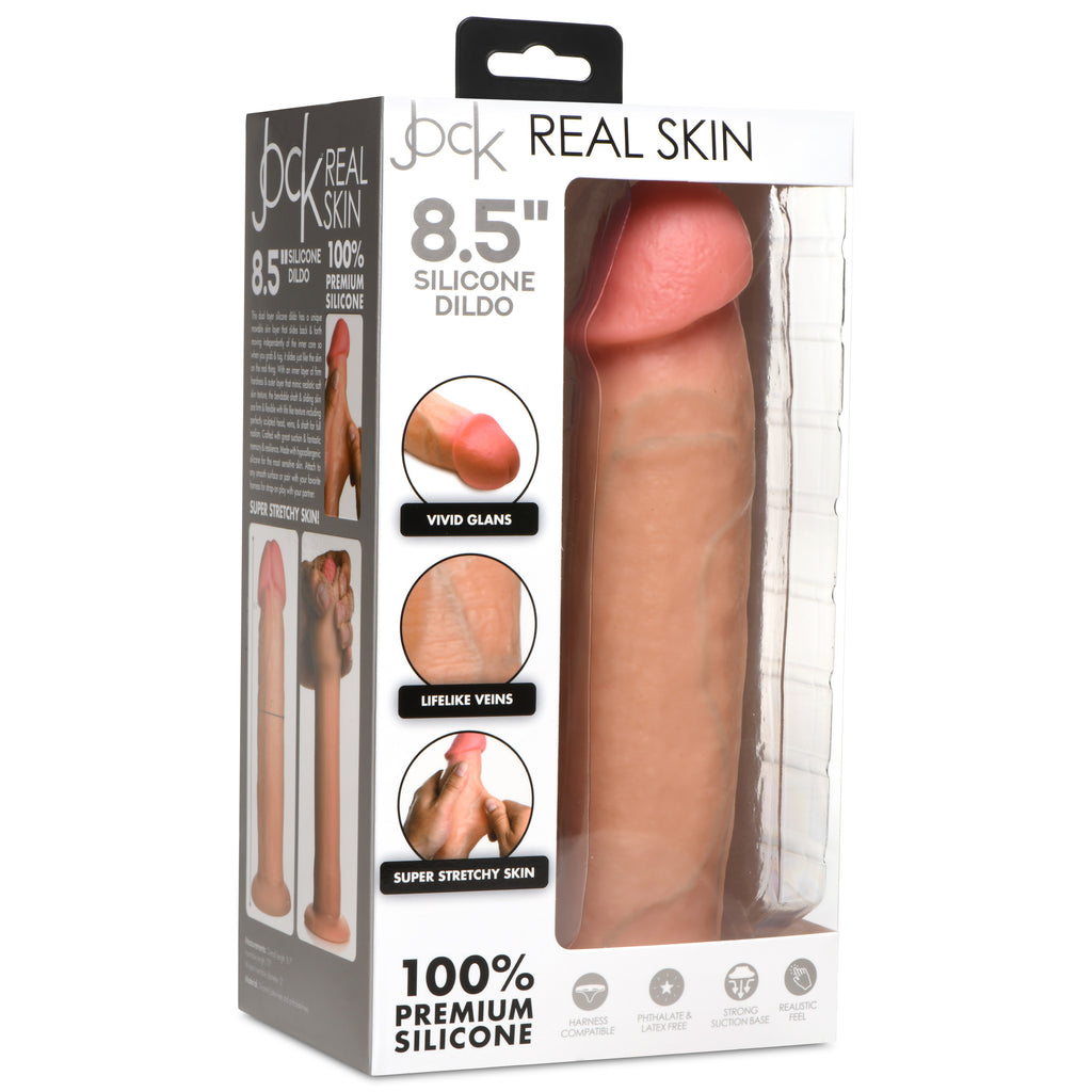 Jock Real Skin Silicone Dildo - 8.5 Inch Flesh