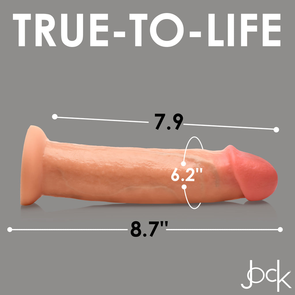 Jock Real Skin Silicone Dildo - 8.5 Inch Flesh