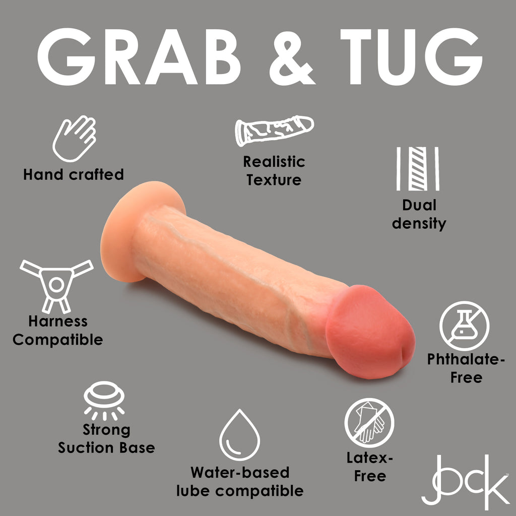 Jock Real Skin Silicone Dildo - 8.5 Inch Flesh